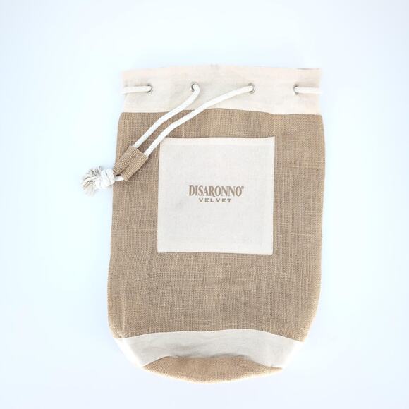 DiSaronno Velvet Cream Canvas Drawstring Bucket Bag / Backpack with Pocket - NEW - Picture 6 of 14